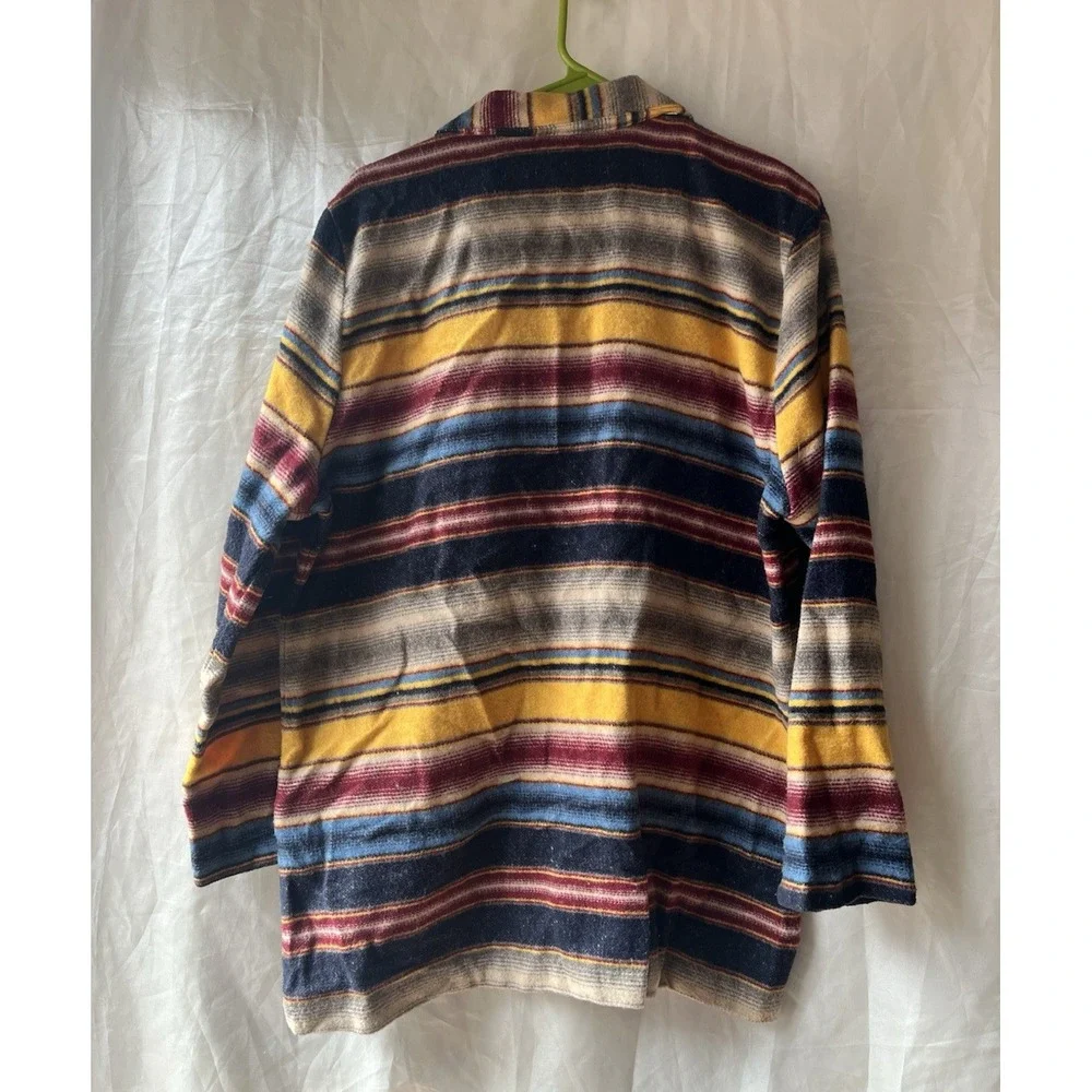 Tracy Evan's Blazer Women's L‎ Multicolor Aztec Jacket Striped Vintage